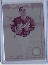 2022 BOWMAN HERITAGE CHROME ALLAN CERDA PRINTING PLATE 1/1 RC REDS #BHPC-27