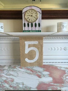 highchair birthday banner baby 5th Burlap Hessian Child Party Garland Bunting - Picture 1 of 3