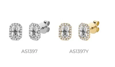 Orecchini a lobo argento con zirconi silver e dorati BLU JEWELS - Immagine 1 di 2