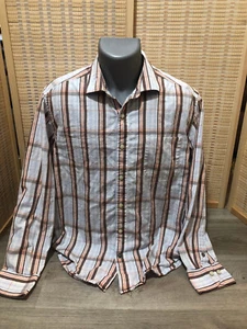 Camisa Tommy Bahama Hawaiana Abotonada Aloha LS Manga Larga Rayas Verticales L - Imagen 1 de 7