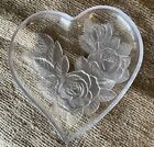 Vintage Studio Nova Crystal Heart Shaped Candy Dish.