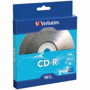 Discos compactos grabables Verbatim CD-R 700 MB 80 minutos 52x - Paquete de 10 NUEVOS* - Imagen 1 de 4