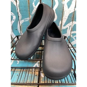 NUEVO Zuecos de Trabajo Crocs On-The-Clock Negros Cómodos Antideslizantes Unisex M9/W11 - Imagen 1 de 11