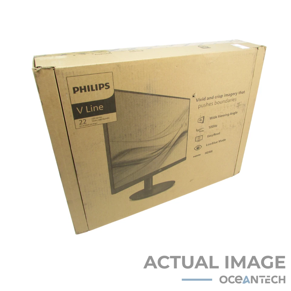 New PHILIPS 221V8 22” V Line Class Thin Full HD (1920 x 1080) 100Hz Monitor - Image 1 of 4