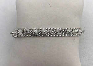 Sterling Silver .925 7mm Wide Ornate 7" Bracelet - Picture 1 of 1
