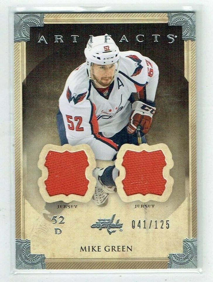 13-14 UD Upper Deck Artifacts  Mike Green  /125  Dual Jerseys - Image 1 of 1