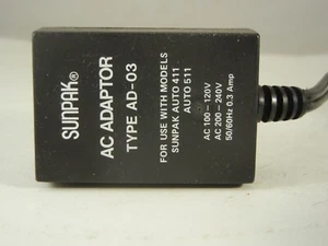 SUNPAK AD-03 AC adapter for Auto 30 DX, 411, 511, 522, 544, 555 Flashes - Picture 1 of 4