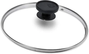 Coperchio Vetro Bordo Inox, Trasparente, 22 Cm - Foto 1 di 12