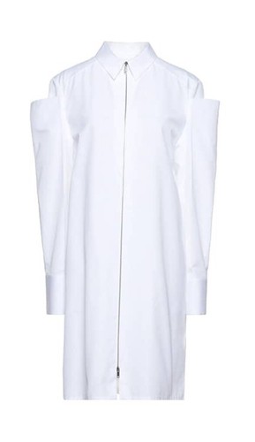 Abito camicia bianca Givenchy $1 295 nuovo con etichette taglia US 8