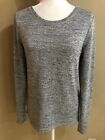Women?s Juniors Gorgeous 90 Degrees Gray Sweater W/cut Out Back Shirt Top Size L