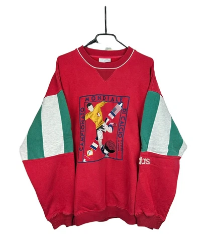 Vintage Adidas Italy Soccer Football World Cup Mondiale Sweatshirt Crewneck L Cover