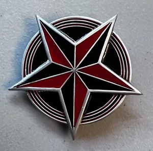 CINTURÓN ESTRELLA NAVEGADOR ROJO Y NEGRO HEBILLA NORTH POLARIS HEBILLAS - Imagen 1 de 2