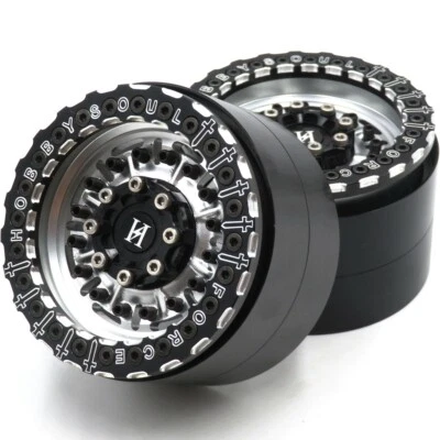 2x RC Allloy 2.2 beadlock wheels Rims For RC Crawler Trx4 Scx10 Capra Ryft Gen8 - Image 1 of 4