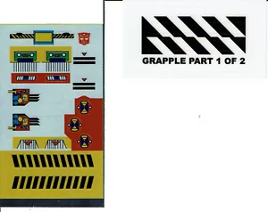 TRANSFORMERS GENERATION 1, G1 AUTOBOT GRAPPLE REPRO LABELS / STICKERS - Picture 1 of 1