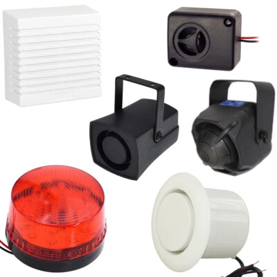 Alarmsirene Signalleuchte BLANKO Piezo Microsirene Einbau Sirene Horn Blitzlicht