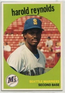 1989 Baseball Card Magazine '59 Topps #9 Harold Reynolds Seattle Mariners - Picture 1 of 2