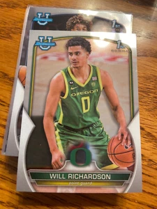 2022-23 Bowman University Chrome U Basketball #31 Will Richardson 1st Base Card - Picture 1 of 1