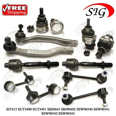 Kit de 12 piezas de barra estabilizadora de rótula delantera interior exterior para Acura TL 1999-2003 Foto 1 de 4