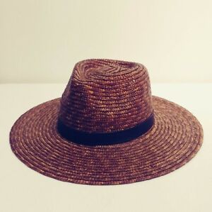 AOBRITON Panama Straw Hat Lady Shade Sun Protection Hat Sun Hat Chapeau for Vacation 