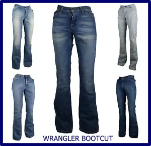 Wrangler jeans pantaloni da uomo a zampa bootcut svasati slim fit 28 w29 w30 w31 - Imagen 1 de 42