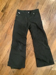 Obermeyer Junior girls sz 10 Ski Snowboarding Snow Pants Black Hydro Block - Picture 1 of 3