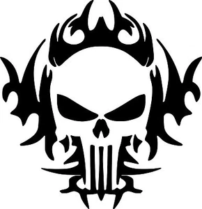 Punisher Tribal Skull Wall Car Truck Laptop Window Vinyl Sticker Decal 6" - Picture 1 of 2