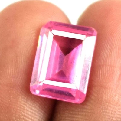 Natürlich Rosa Kunzit Geburtsstein 11.35 CT Smaragd Schliff Zertifiziert B20455 - Bild 1 von 4