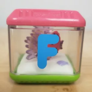 Alfabeto Lettera F Pesce Fisher Price Peek A Boo Blocco - Foto 1 di 6