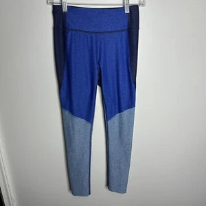 Legging de tiro alto de longitud completa bloque de color azul talla pequeña voces exteriores para mujer - Imagen 1 de 5