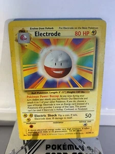 Pokemon JCC Electrodo 21/102 Raro Juego de Base Ilimitado MP - Imagen 1 de 2
