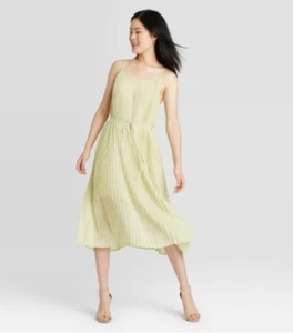Damen ärmelloses Plissee Midi Cami Kleid - A New Day - grün - XS - S667 - Bild 1 von 3