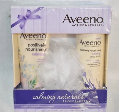 Aveeno Positively Nourishing Calming Body Lotion & Body Wash Lavender Chamomile - Image 1 of 4