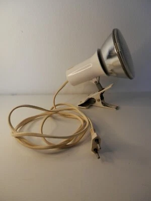 Lampe / spot à pince LITA blanc vintage 60-70 atelier / loft / design .... - Photo 1/4