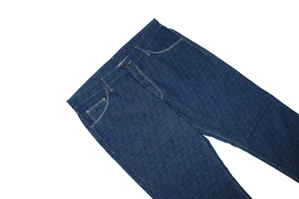 Pantalones de mezclilla Zilli Luxury monograma algodón y seda índigo Foto 1 de 4