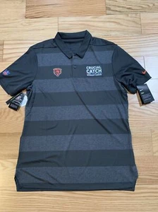Nike NFL Chicago Bears Crucial Catch Intercept Cancer Polo Sz M BNwT AR6788-060 - Picture 1 of 7