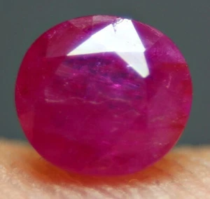 1 CT RED RUBY Round Cut Loose Gemstone for Rings Jagdalek Afghanistan - Picture 1 of 10
