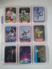 (9 Cards) 1984 Donruss BMX Racing - Huffy, Schwinn, Hutch, Red Line Racing &