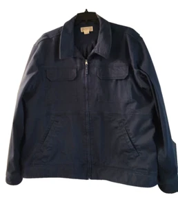 Duluth Trading Co. Men's 2XL Navy Blue Jacket Buttons Front Pockets Heavy cotton - Picture 1 of 7