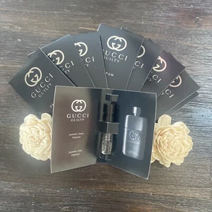 GUCCI GUILTY PARFUM Pour Homme Men's Cologne Spray SAMPLE vials 5 Pk GREAT DEAL! - Picture 1 of 4