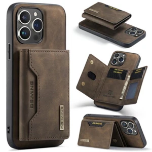 Case For iPhone 15 14 Pro Max 13 12 11 Flip Leather Wallet Card Holder Cover - Picture 1 of 16