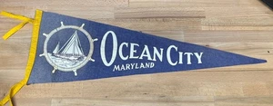 Banderín de fieltro recuerdo Ocean City Maryland de colección 27" - Imagen 1 de 4