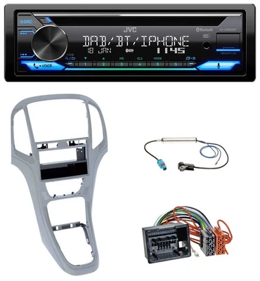JVC Bluetooth MP3 USB DAB CD Autoradio für Opel Astra J ab 2009 Platin silber - Bild 1 von 4