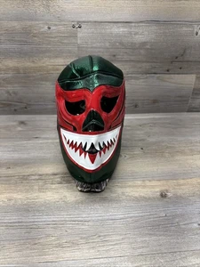 Mil Mascaras Tiburon Wrestling Mask Color : Green Made In Mexico - Picture 1 of 7