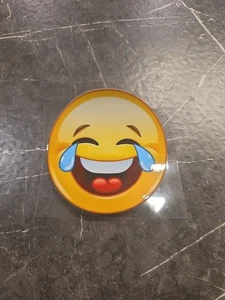 Tears Of Joy Smiley Face Emoji UV DTF Raised Decal Sticker Color Waterproof - Picture 1 of 5
