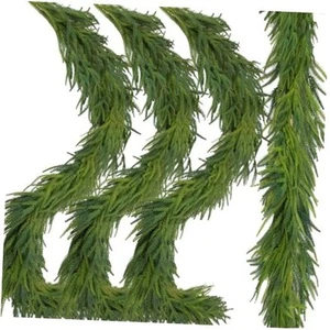 3 Pcs Artificial Norfolk Pine Garlands Christmas, 9 FT Dense Real Touch Winter - Picture 1 of 8