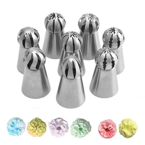 Russian Piping Tips Set, 8PCS Stainless Steel Icing Piping Nozzles Tips Cake ... - Picture 1 of 7