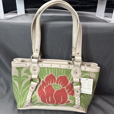 Etienne Aigner Mini Bolso de Mano Cartera Lino Y Rayón Loto Verano Primavera Algunas Etiquetas Foto 1 de 4