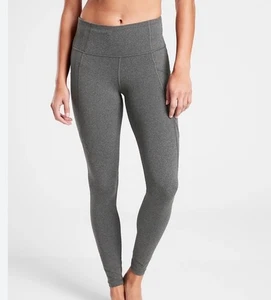 Athleta Womens Size Small Stash Pocket Salutation Tight Heather Gray - Picture 1 of 10