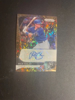 2020 Panini Prizm Rookie Quick Pitch Bronze Donut Circle /25 Nick Solak Auto RC - Image 1 of 2