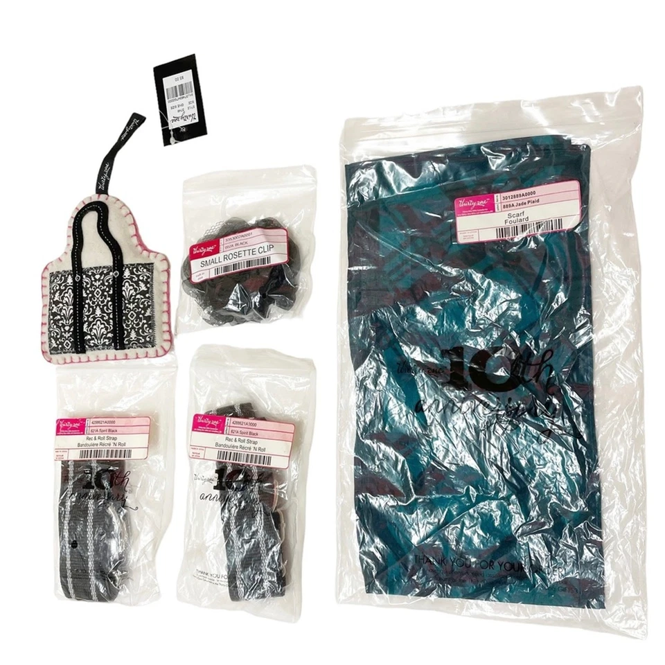 Thirty One Lot of Accessories: 2 bag straps, 1 Rosette, 1 scarf, 1 ornament NWT - Image 1 of 4